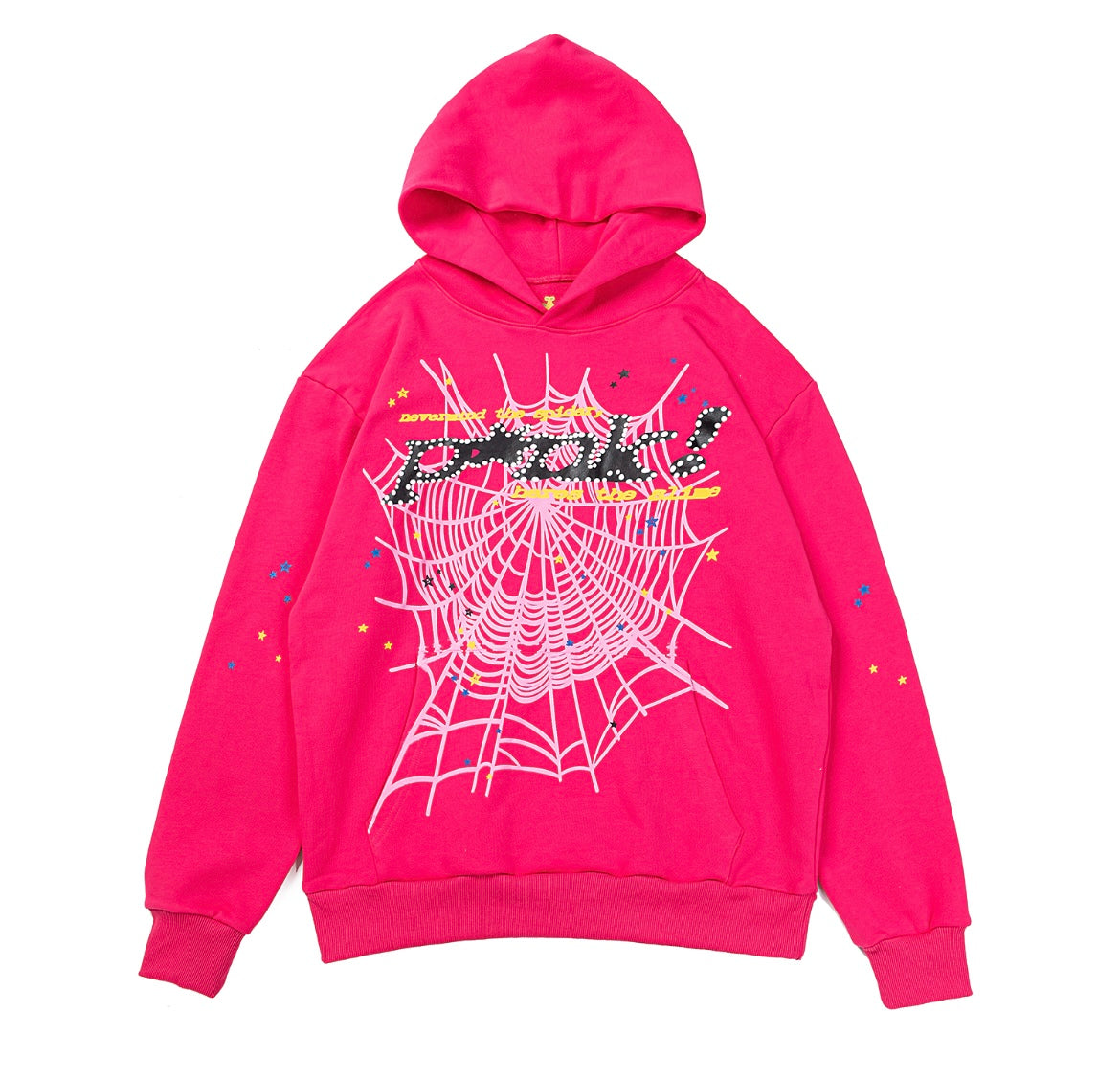 Sp5der Pink hoodie set